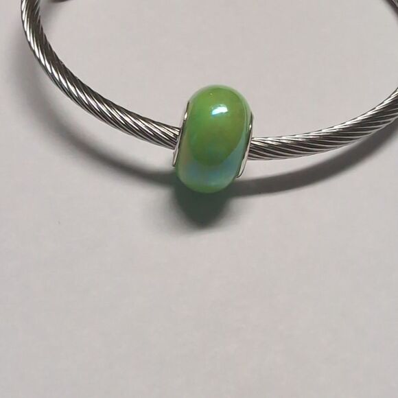 Green Pearlesque Charm for‎ Pandora Style Bracelet - Picture 3 of 4